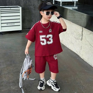 Bộ quần áo mùa hè dành cho bé trai 14-45kg mẫu in hình 5M3 chất liệu co dãn, thoáng mát. NL3