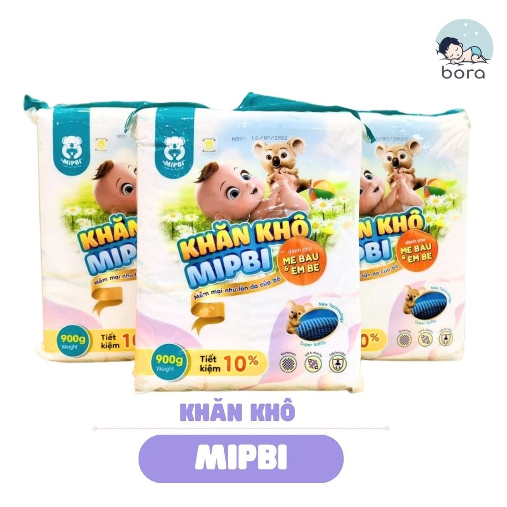 Khăn vải khô Mipbi chính hãng, khăn khô đa năng, cao cấp dành cho mẹ và bé