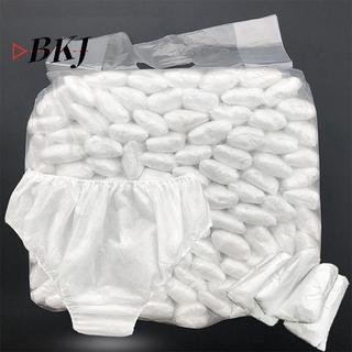 [KJ] 10x Quần lót dùng một lần Quần lót giấy dệt đôi màu trắng Quần lót Unisex Thả [Mới]