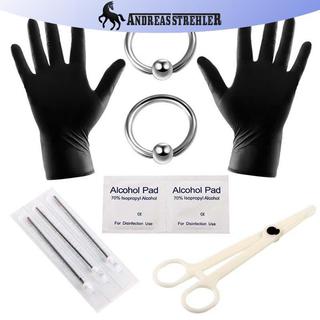 Bộ Dụng Cụ Xỏ Khuyên Body Andreas Strehler 10-20 Piece Set - Cho Bụng, Lưỡi, Lông Mày, Mũi và Môi