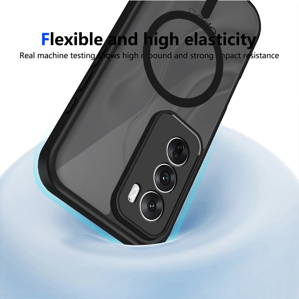 Ốp lưng OPPO Reno 12 Pro 5G Vỏ hấp dẫn từ tính màu đen mờ cho Ốp điện thoại OPPO Reno 12 5G