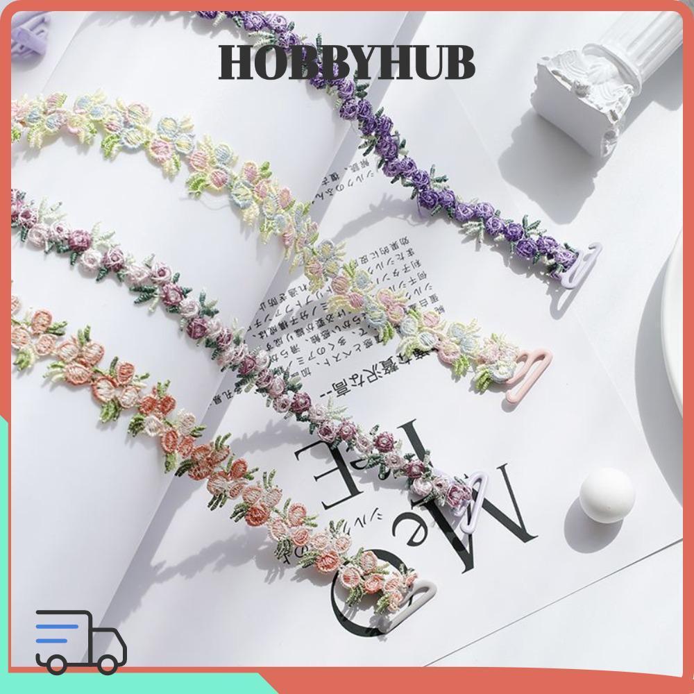 HOBBYHUB 1 Cặp Dây Đeo Vai Dây Đeo Áo Ngực Hoa Co Giãn Có Thể Điều Chỉnh Polyester Mềm Chống Trơn Trượt Hoa Đeo Dây Đầm Tiệc Cưới