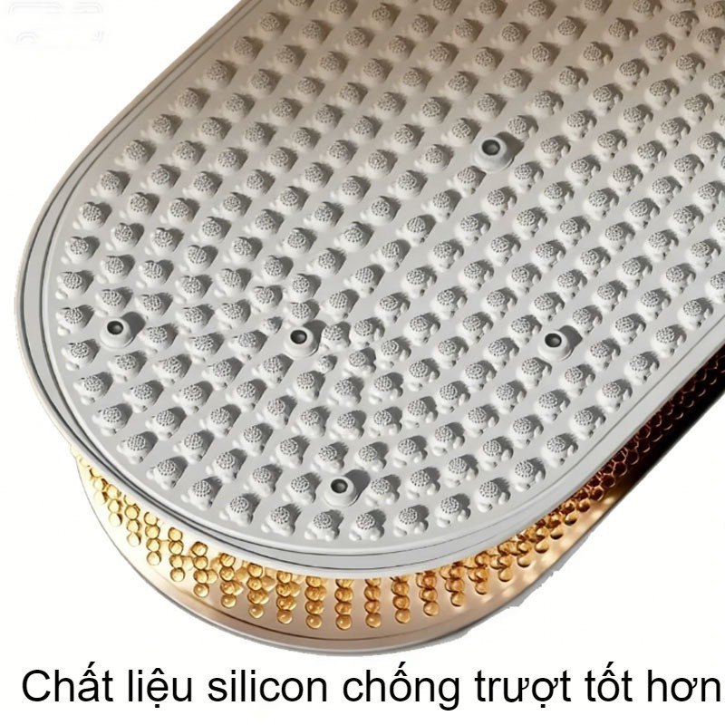 Thảm massage chân silicon cao cấp, 11 nam châm massage, lưu thông khí huyết, chạy bộ tại chỗ, gấp gọn dễ mang