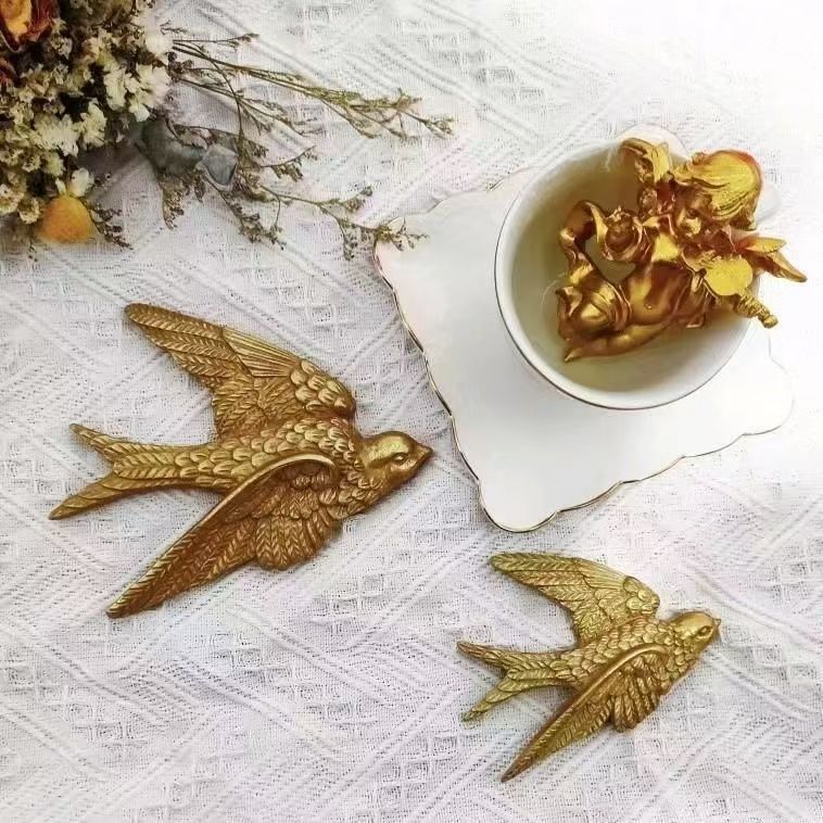 Bắc Âu Ngỗng Bay Chim Bay Trang Trí Tường Châu Âu Mặt Dây Chuyền Tường Phòng Khách Phòng Ngủ Retro Tường B & B Nuốt Trang Trí Tường SF8V