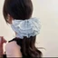SHUPUN Dây buộc tóc gợn sóng, Dây buộc tóc nhiều lớp xếp li, Dây buộc tóc voan cao cấp cỡ lớn phong cách Hàn Quốc dành cho nữ