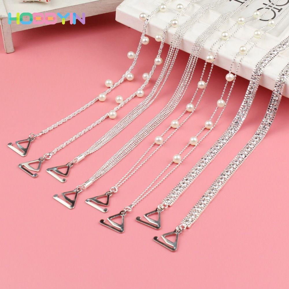 Dây đeo áo ngực HOBBYIN - Kim Loại & Kim Cương Giả, Điều Chỉnh Được, Chống Trượt