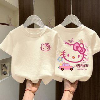 Áo thun bé gái này có hình ảnh hoạt hình Bolt và Hello Kitty dễ thương, thoải mái khi mặc và mang phong cách Mỹ