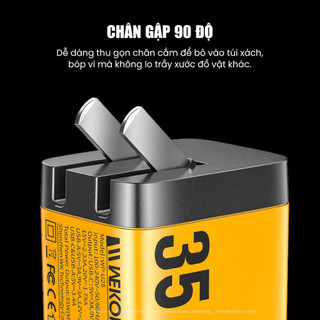 Củ Sạc Nhanh 35W Wekome WP-U25 Kèm Cáp 4 Trong 1 cho iPhone iPad Macbook Air