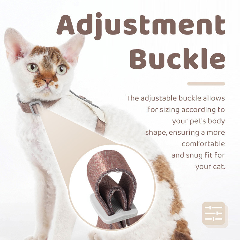 HamshMoc Kitten Dây Xích Bộ H Thiết Kế Phản Quang Không Thoát Có Thể Điều Chỉnh Áo Vest Cho Mèo Dưới 8kg