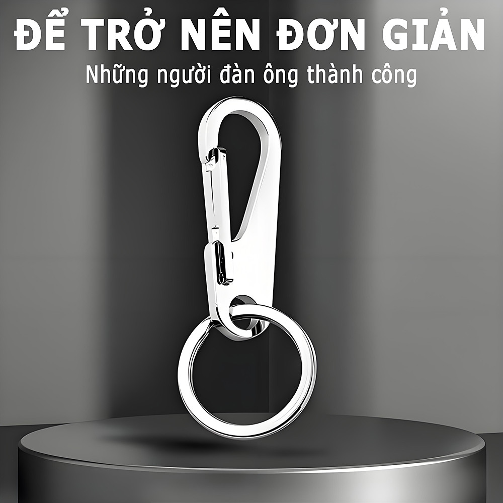 Thép không gỉ 304 móc khóa xe móc khóa quà tặng móc khóa nam eo treo khóa móc khóa đơn giản hiện đại móc khóa