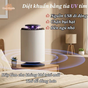 Máy Lọc Không Khí Mini Bộ Lọc HEPA Đèn UV Diệt Khuẩn Khử Mùi Tạo Ion Âm Gia Đình Văn Phòng Ô Tô