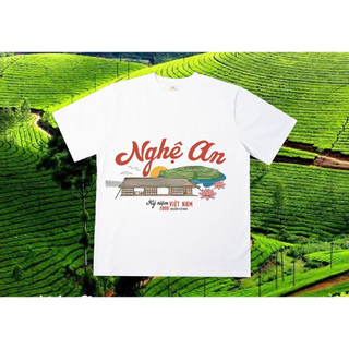 Áo thun Nghệ An Du lịch Việt Nam chất thun cotton 250gsm, from oversize và babytee
