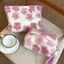 HFTOY Dung Tích Lớn Sang Trọng Túi Trang Điểm Cảm Ứng Mềm Mại Thiết Kế Ngọt Ngào Hộp Đựng Mỹ Phẩm Dành Cho Nữ Bé Gái Sử Dụng Du Lịch ~