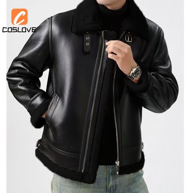 Hàng sẵn có - Áo khoác cosplay Resident Evil Leon da thật, thiết kế nghệ thuật, quần áo dài tay