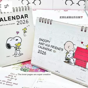 Đồng hồ thẻ lịch để bàn Snoopy 2026 - Trang trí hoạt hình văn phòng đầy màu sắc dễ thương