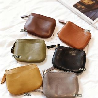 Retro Niche Di Động Siêu Mỏng Son Môi Túi pu Da Mềm Nhật Bản Đơn Giản Đựng Thẻ Ly Hợp Mini Thay Đổi Túi Bảo Quản 3.24