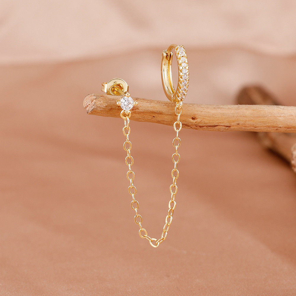 Dây chuyền và bông tai zircon cá tính, sang trọng