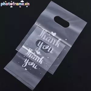 Photoframe 100 Chiếc Mini Cảm Ơn Bạn Nhựa Túi Quà Cưới Túi Kẹo Mua Sắm Túi Đựng VN