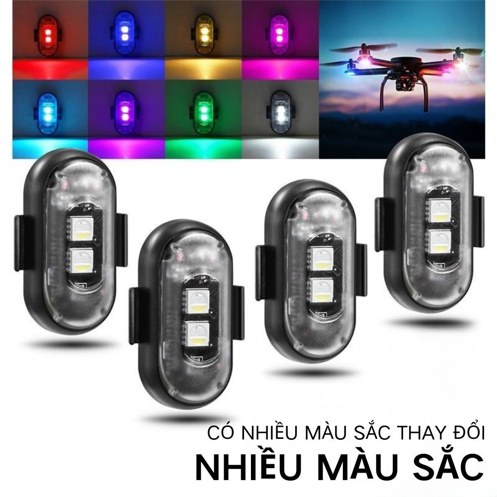 Đèn cảnh báo LED đa năng cho ô tô, xe máy, xe máy, đèn máy bay điều khiển từ xa không dây, đèn phi công chống thấm nước