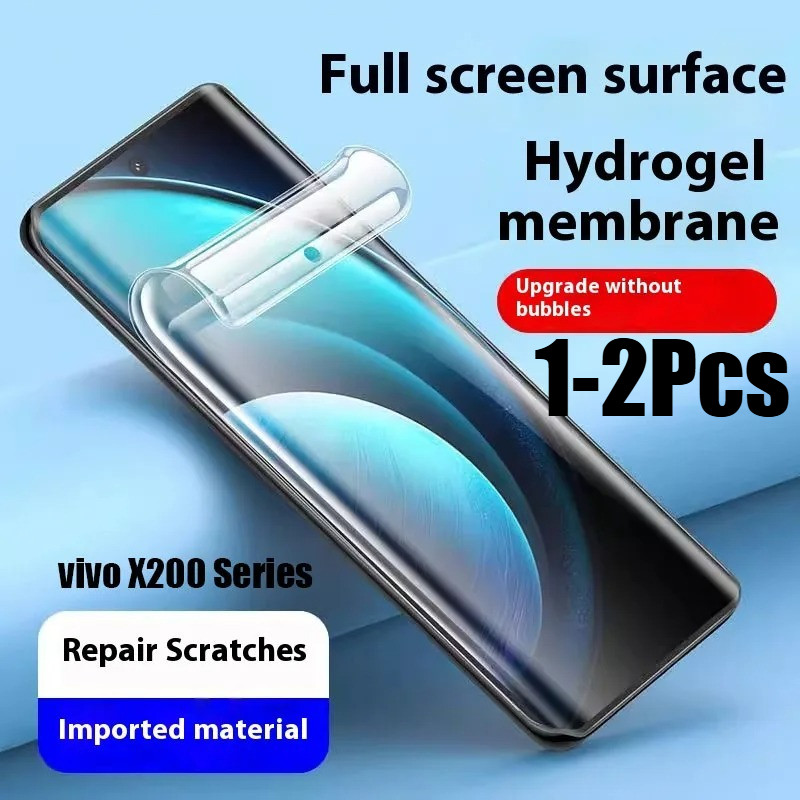 1-2 Chiếc Full Cover Chống Ánh Sáng Xanh Mềm Hydrogel Cho vivo Y78 Y89 Y91 Y95 Y97 Y100 Y100i Y85 Y91c Y91i Y1s Y93 Chống Rơi Chống Gián Điệp Riêng Tư Và Bảo Vệ Màn Hình HD Phim Mờ