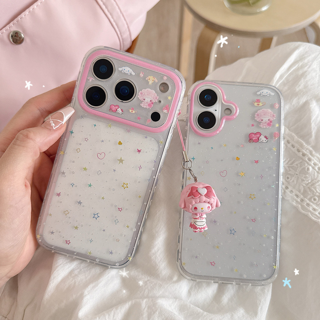 Ốp điện thoại hình mèo + vòng tay dễ thương cho IPhone 17 Pro Max 17 16 15 14 13 Vỏ điện thoại chống rung