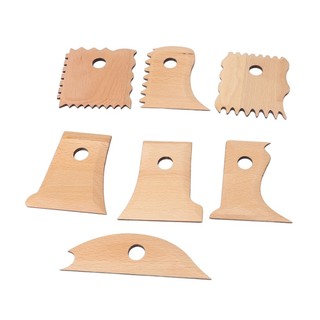 RISEDUT Bộ dụng cụ đất sét 7 món gỗ, cắt tỉa đa hình, bền chắc, mịn màng, điêu khắc