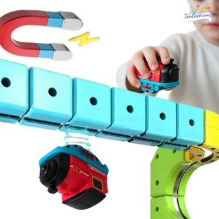 ITRUMPET Đường ray từ tính Xe lửa, Đồ chơi đường sắt bằng nhựa lái xe ổn định mượt mà, Đồ chơi thông minh chống trọng lực thú vị Xe lửa điện Đồ chơi trẻ em