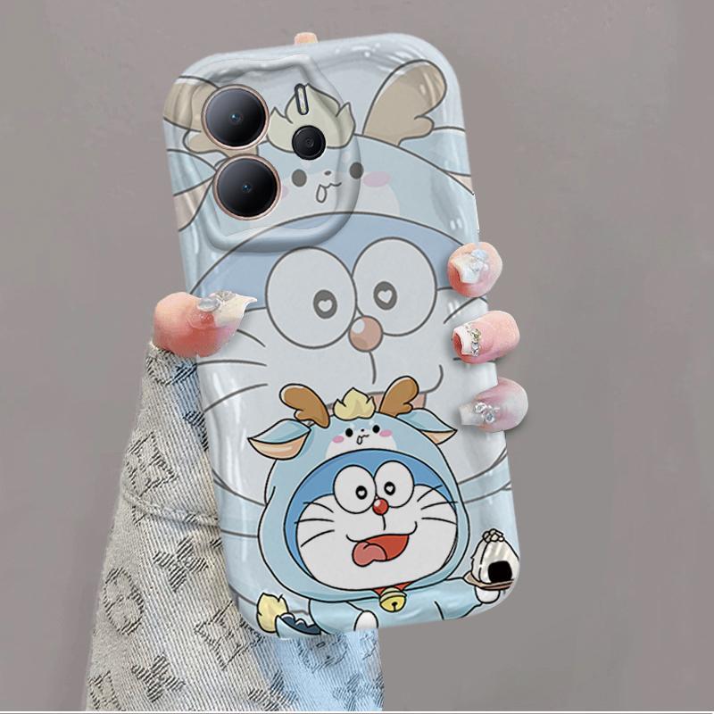 Vỏ Silicon Hoạt Hình Cho Redmi Note 14 4G 5G Sóng Mềm Ốp lưng Cặp Đôi Doremon Chống Sốc Mặt Sau