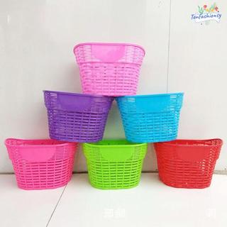 Giỏ xe đạp trẻ em bằng nhựa rỗng nhẹ, đa màu sắc, phù hợp xe 12-20 inch