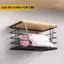 DONOVANQQ 2 Miếng Đựng Túi Đựng Rác, Thép Carbon Với Tre Top Túi Đựng Rác, Giỏ Đựng Đồ Trái Cây Đen Tiết Kiệm Không Gian Đa Năng