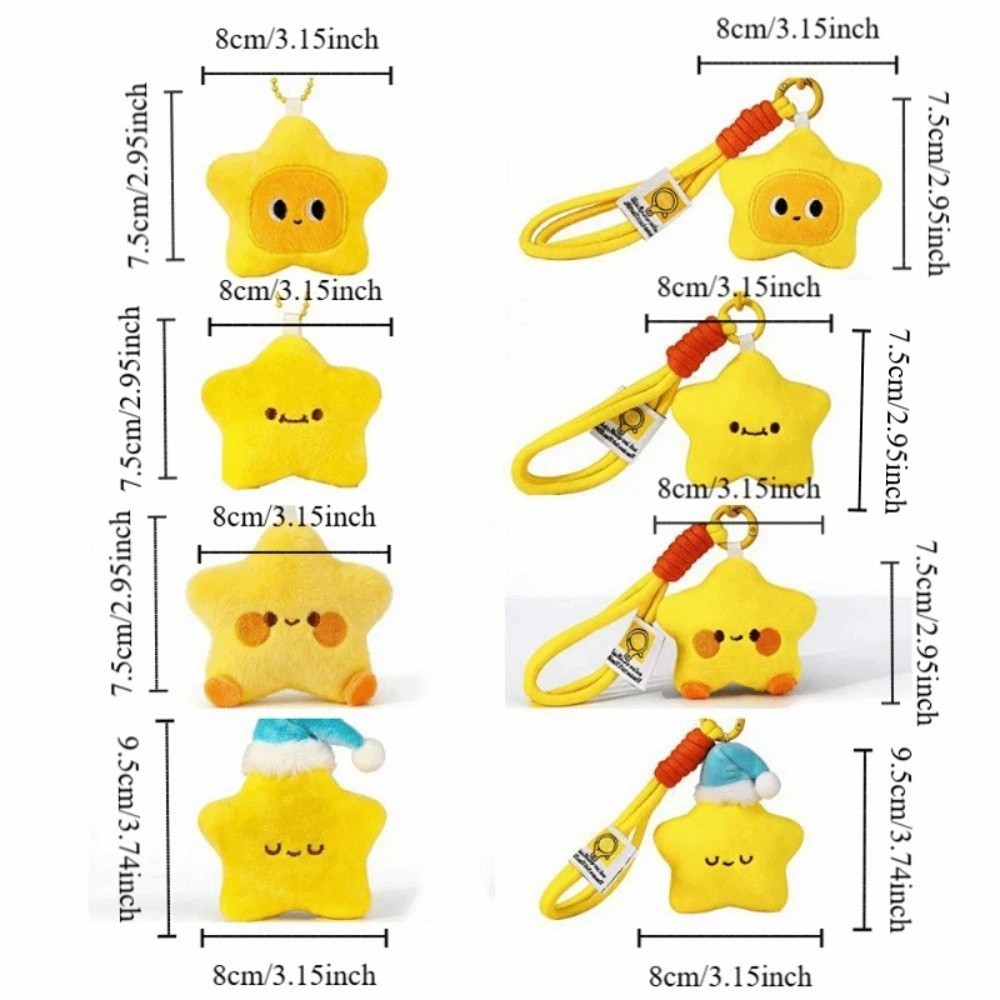 JIMMYCHOOEC Pentagram Dây buộc, Chúc may mắn Móc khóa ngôi sao sang trọng, Lời chúc tốt nghiệp dễ thương Quà tặng Túi treo tình bạn