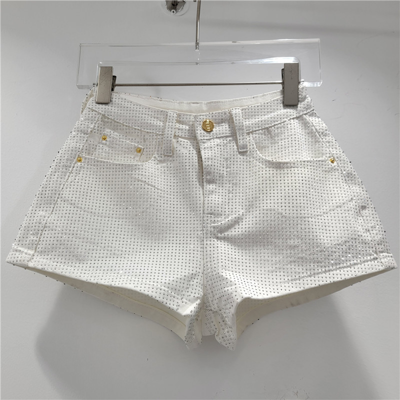 Gypsophila Nhấp Nháy Kim Cương Nóng bỏng Mỹ Cô Gái Denim Quần Short Nữ Mùa Xuân Mùa Hè Cao Cấp Ôm Hơn Nhìn Gợi Cảm Hông Đóng Gói Quần Nóng