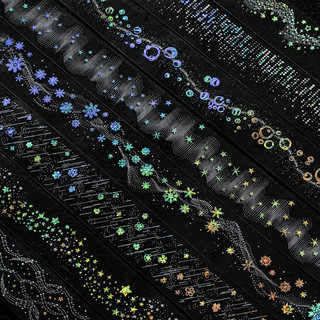ENWEI 30mm * 2m 1 Cuộn [Khi The Stars Shine Series] Băng trang trí PET để ghi nhật ký Trang trí đế sổ lưu niệm Starfield Scattered Long lanh Washi Tape Đồ dùng thủ công