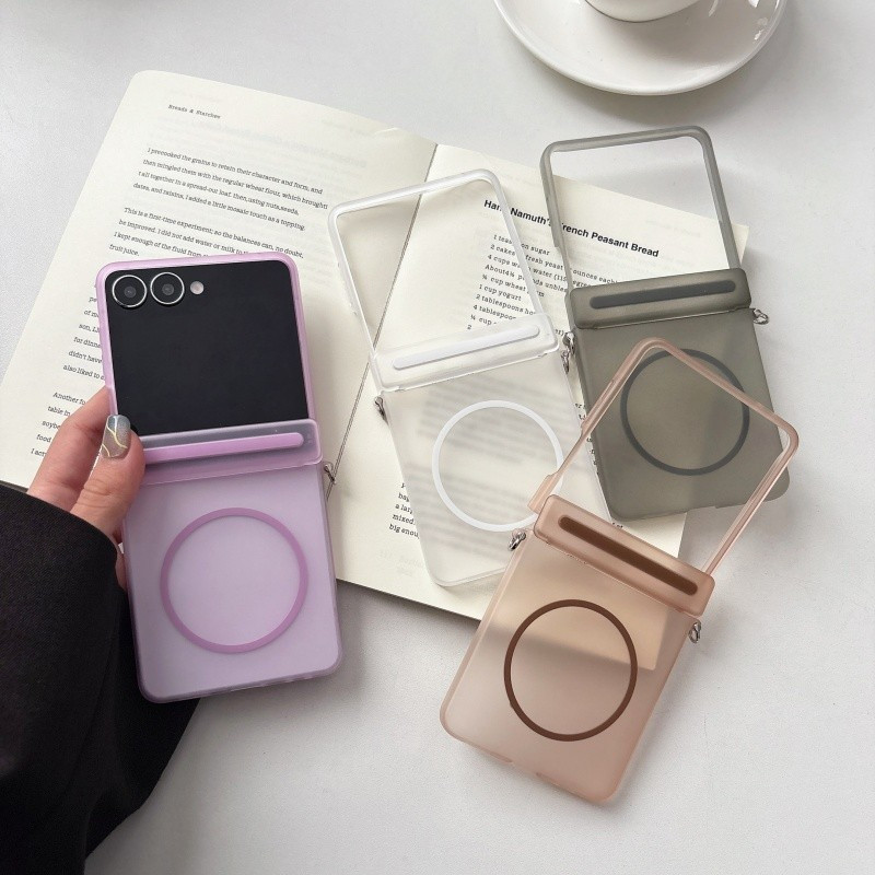 Ốp Điện Thoại Slim Matte Magentic Cho Samsung Galaxy Z Flip 7 Flip 7FE Z Flip 6 Bản Lề Mờ Cứng Bảo Vệ PC Vỏ Chống Sốc Flip7
