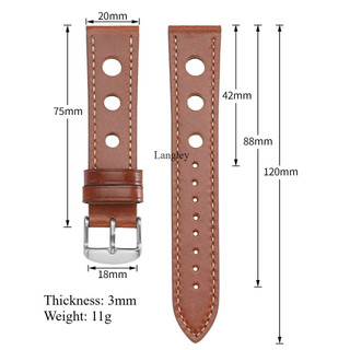 Vintage Rally Da Thật Chính Hãng Dây Đeo Đồng Hồ 20 Mm 22 Mm Phát Hành Nhanh Da Bò Dây Đồng Hồ Cho Nam Nữ Đồng Hồ Vòng Tay Ban Nhạc Porus Đen Nâu Xanh Xám