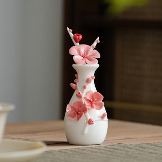 Handmade Gốm Hồng Bình Thủy Canh Mini Hoa Nhỏ Bình Khô Bình Trang Trí Văn Phòng Trang Trí Quà Tặng Tặng Tặng TJRH