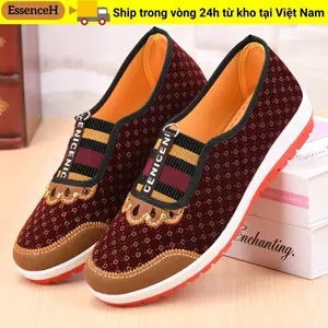 ESSENCEH Giày Vải Bắc Kinh Cũ, Giày Vải Miệng Tròn Bắc Kinh Cũ, Giày Vải Miệng Tròn Thoáng Khí Nóng Thoáng Khí Mùa Xuân Thu