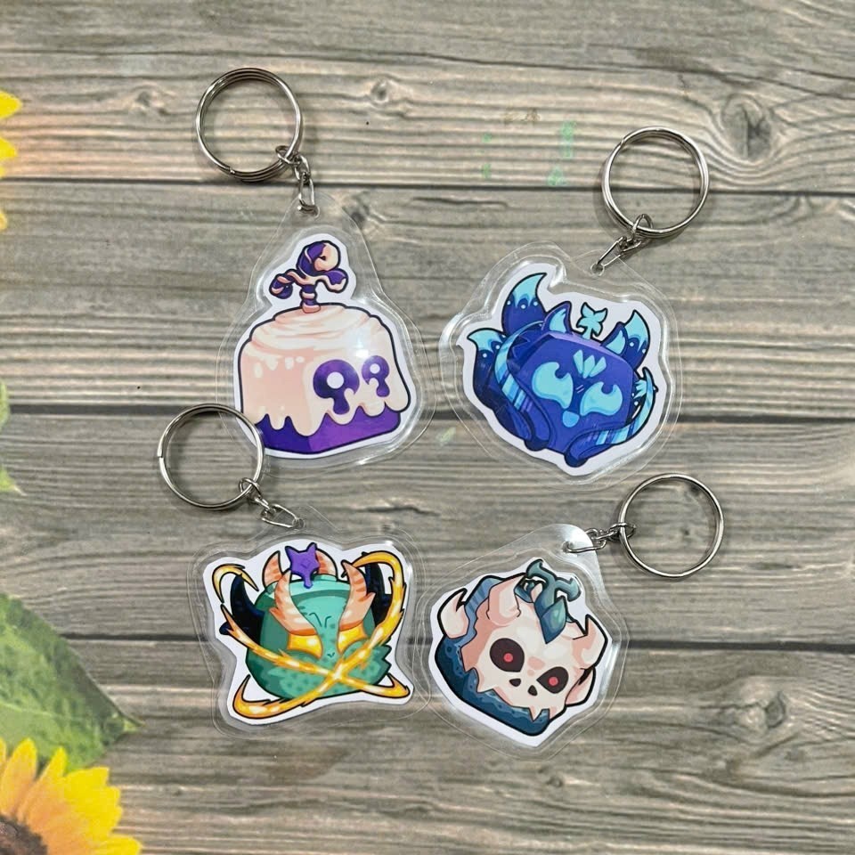 Combo Móc khóa blox fruit các mẫu tuyệt chiêu các trái Dragon yeti kitsune daugh T-rex  MAU3339