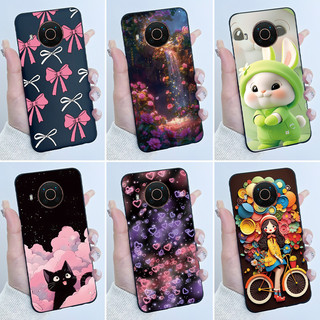 Dành Cho Nokia X10 X20 X100 Ốp Lưng Điện Thoại Tình Yêu Dễ Thương Thỏ Hoạt Hình Đen Mờ Mềm TPU Bảo Vệ Cho Nokia X 10 X20 X100 Vỏ