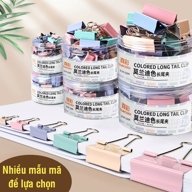 Kẹp tài liệu kẹp bướm pastel mini A4 kim loại - Sản phẩm đa năng, phù hợp học sinh, nhân viên văn phòng, tiện ích