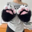 EDIWANY 1 Găng Tay Mèo Cosplay, Găng Tay Vuốt Mèo Vuốt Sang Trọng, Phim Hoạt Hình Làm Dày Động Vật Lông Găng Tay Đạo Cụ