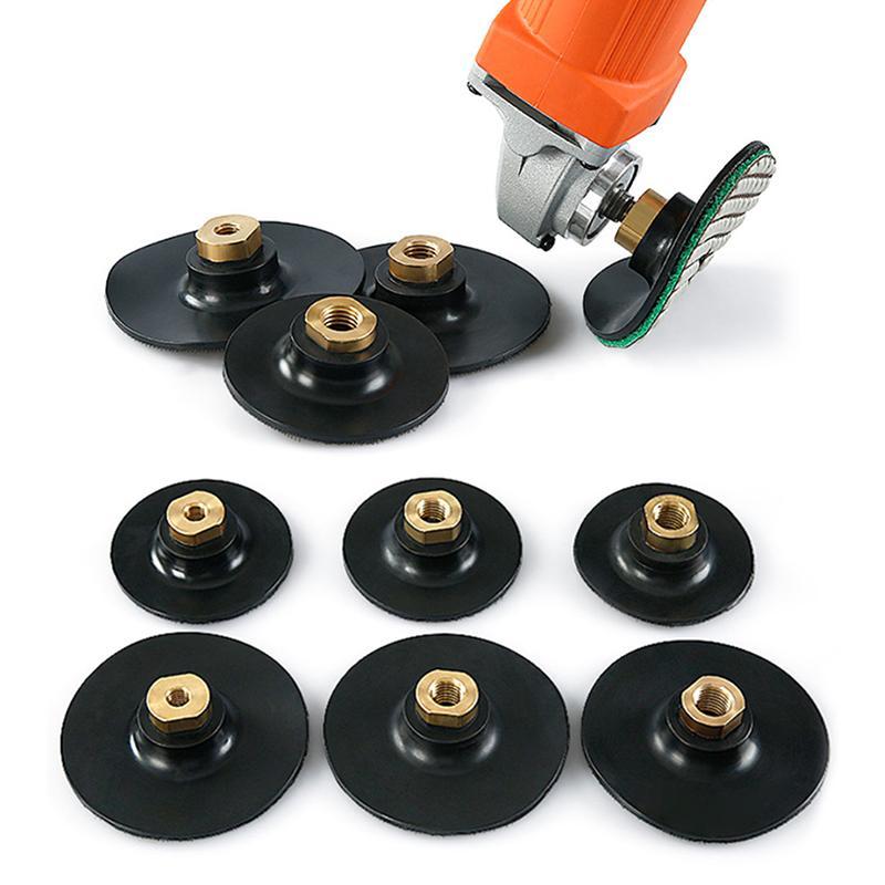 GOAY 3Inch 4Inch Cao Su Baing Pad M10 M14 M16 Sợi Đánh Bóng Đĩa Mài Baing Pad Cho Máy Xay Góc Đánh Bóng Đĩa Pad VN