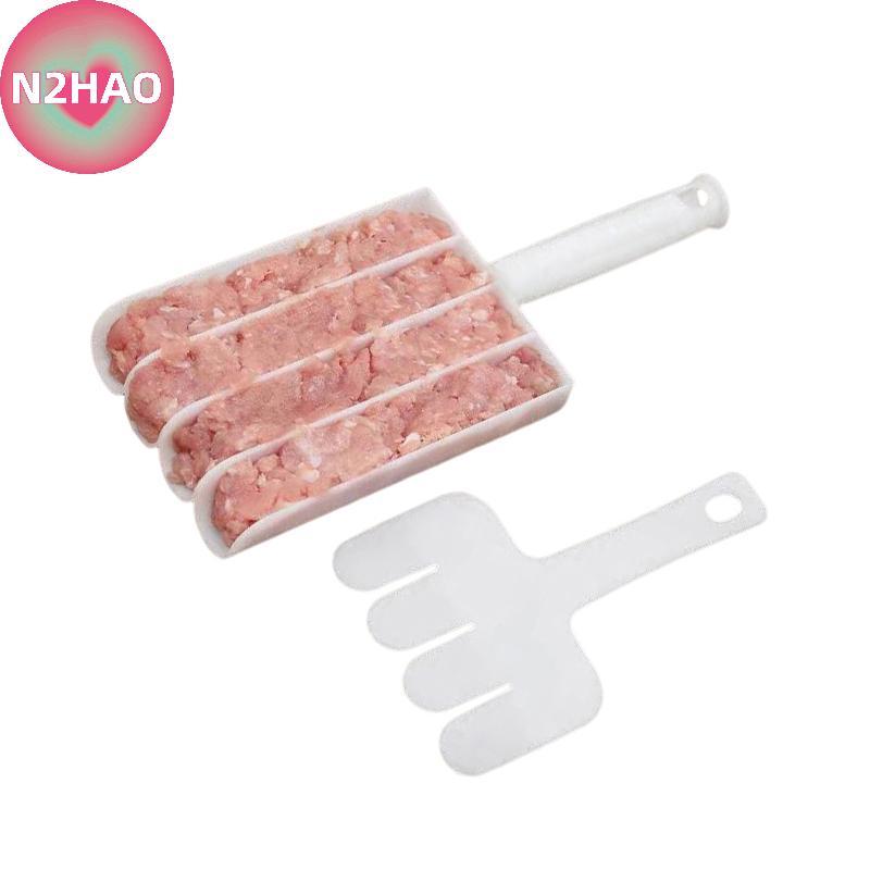 N2HAO Creative Kitchen Triple Meatball Maker, Muỗng Thịt Cắt Spade Maker, Máy Làm Thịt Viên Không-Sti n
