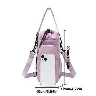 Tay áo cốc giữ nhiệt BRIGHTF66, Túi đựng bình nước có dây đeo có thể điều chỉnh đa năng, Túi đựng điện thoại nhẹ cách nhiệt đeo chéo di động dành cho du lịch thể thao ngoài trời