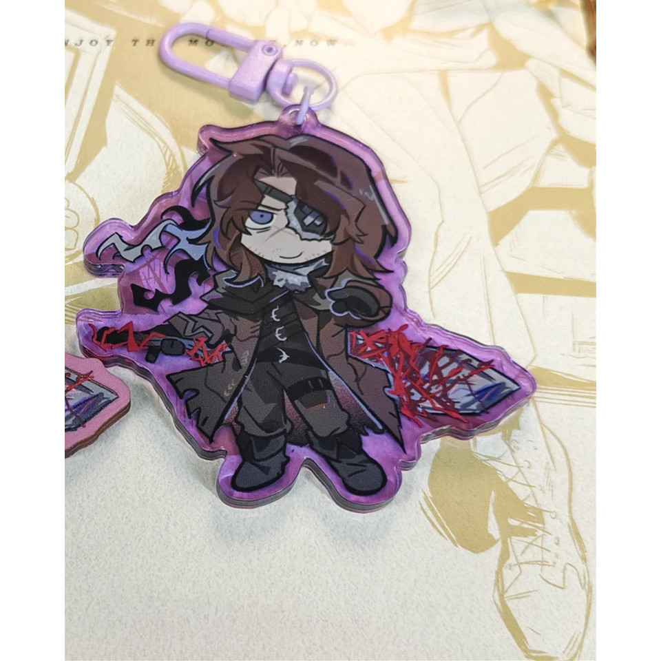 Anime Keychain Women Limbus Company Acrylic Key Chain Man Key Ring Pendant Ornament Accessories Friend Gift