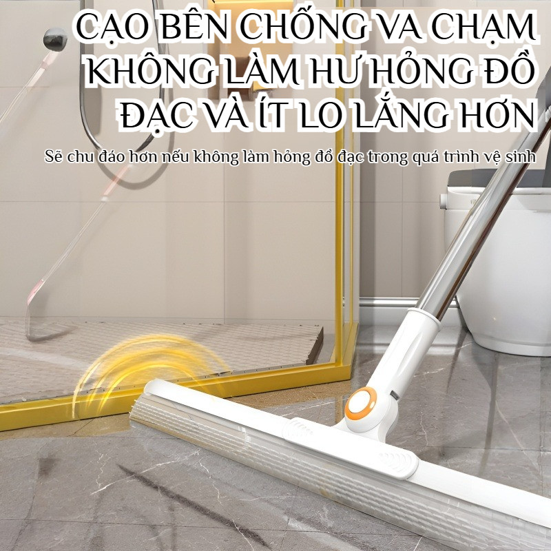 Cây gạt nước sàn & kính 2 mặt lồi silicon 4 trong 1, đa năng cao cấp