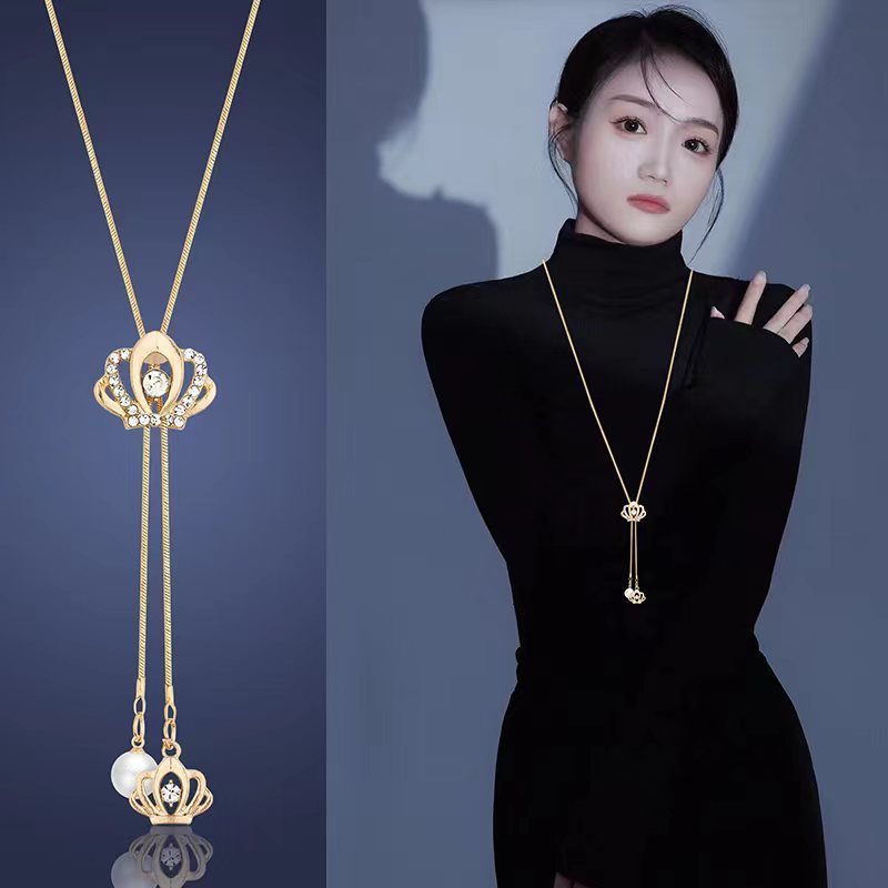 Áo Len Dài Thời Trang Cho Nữ Thu Đông, Dây Chuyền và Phụ Kiện