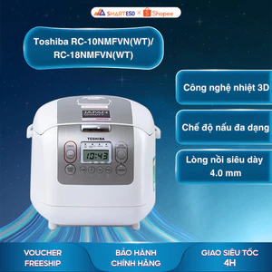 Nồi cơm điện tử Toshiba RC-10NMFVN(WT) - Bảo hành chính hãng 12 tháng [Hỏa tốc HCM]