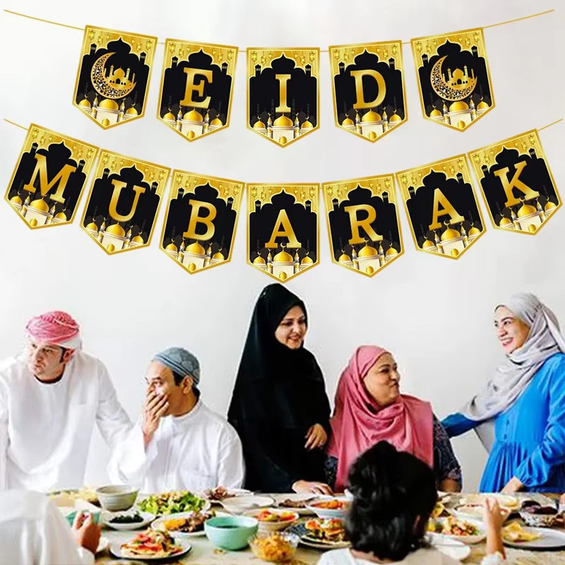 [Sẵn Sàng] 2026 Ramadan Treo Đồ Trang Trí Xoắn Eid Mubarak Biểu Ngữ Vòng Hoa Mặt Trăng Ngôi Sao Nhà Thờ Hồi Giáo Streamer Vòng Hoa Hồi Giáo Trang Trí Tiệc Hồi Giáo