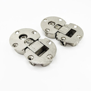 Bản lề gấp Hợp kim kẽm Cốc đôi lên xuống Cửa tủ 180 độ Cướp biển giấu bản lề phẳng Có thể điều chỉnh Phần cứng nội thất